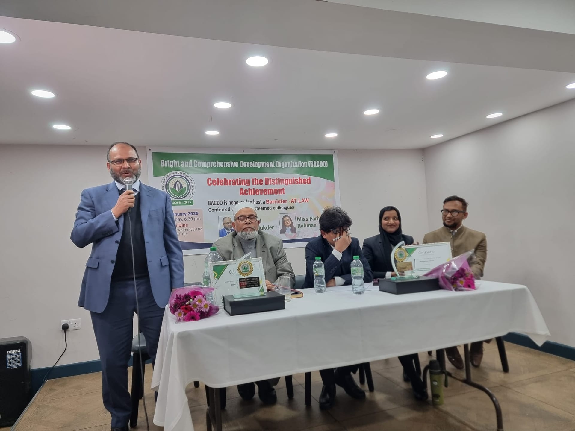 Speaking at the recognition ceremony